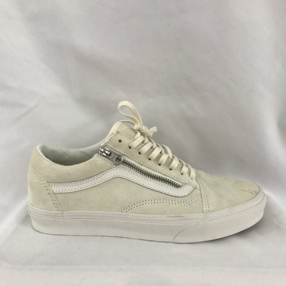 Vans Old Skool Zip Marshmallow/Blanc Suede Sneakers NWT - Picture 4 of 12